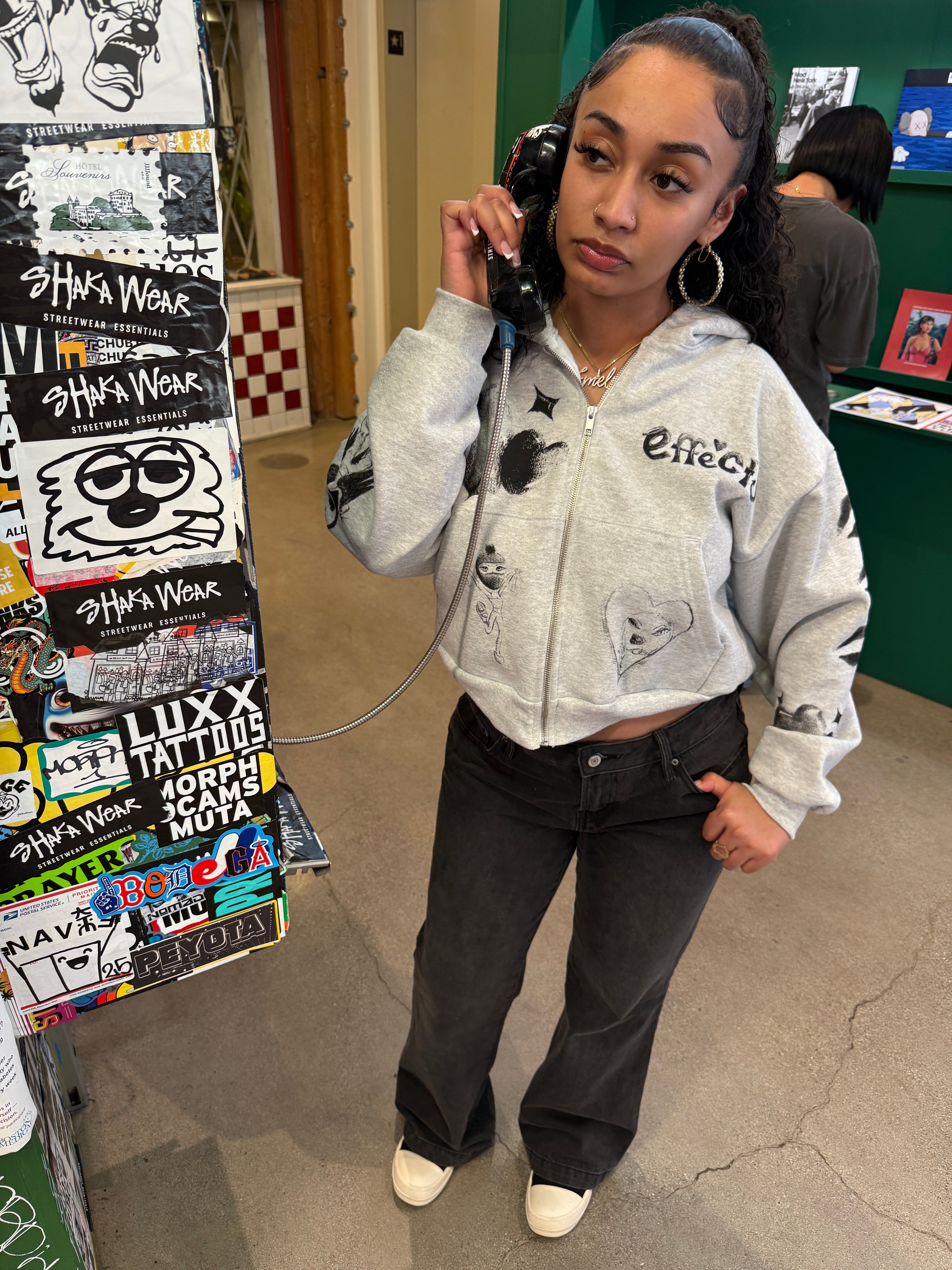 Women's SketchBook Cropped Zip-Up Hoodie