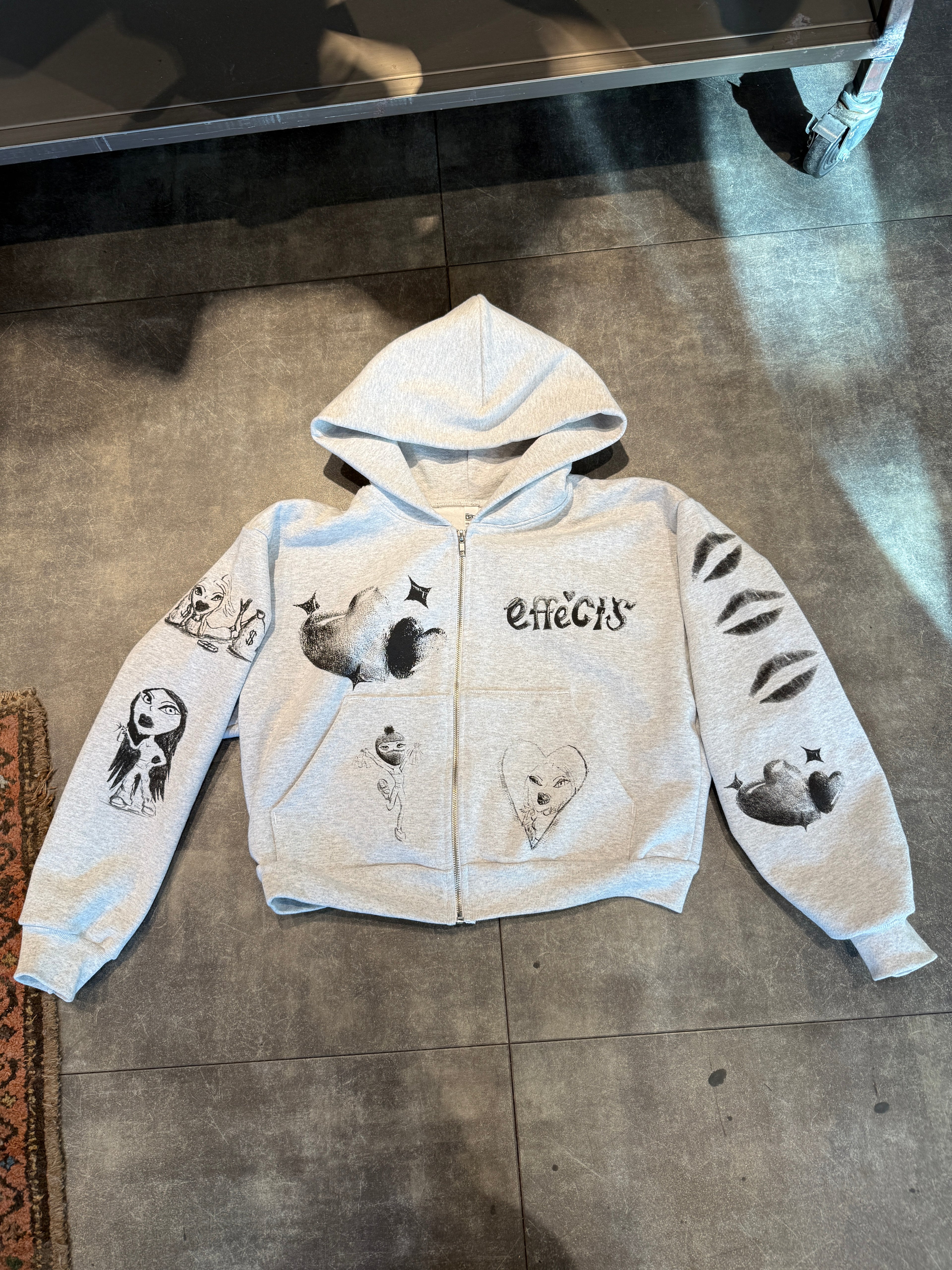 Women's SketchBook Cropped Zip-Up Hoodie